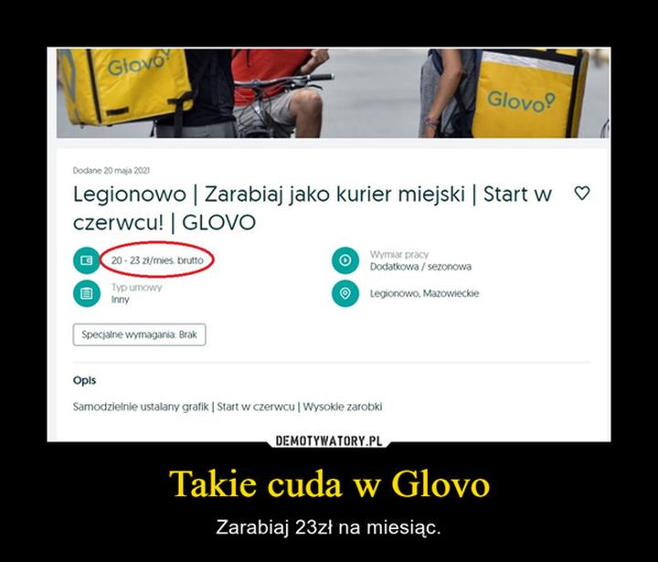 Wynagrodzenia w Glovo
